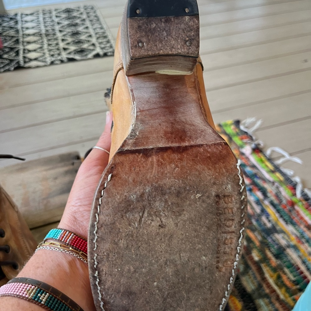 Bedstu Boot Lace Up Tan Rustic Size 11 - image 8